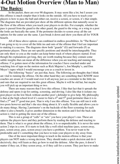 Product picture Basketball Coaching eBook: 4 Out Motion Offense